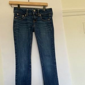 women's American eagle blue jeans size stretch